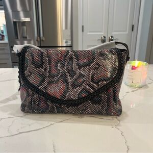 NWT Aimee Kestenberg Leather Crossbody All For Love Summer Vibe Snake print